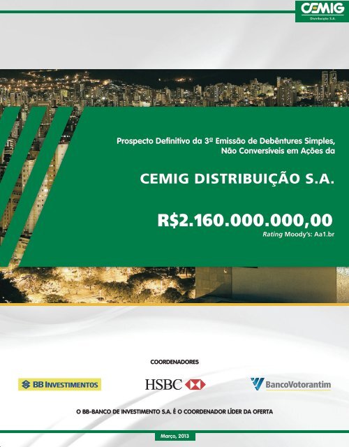 Capa do folheto CEMIG Distribui&ccedil;&atilde;o