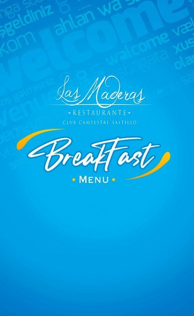 Menu Restaurante Las Maderas