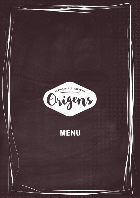 Capa do menu do restaurante Tapiocaria Origens
