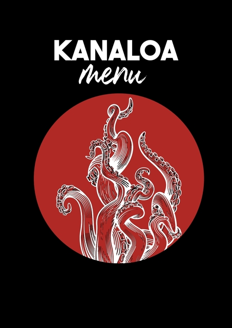 Titelblatt des Men&uuml;s des Restaurants Kanaloa