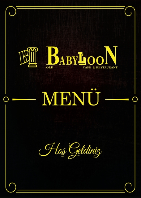BabyLoon restoranının men&uuml; kapağı