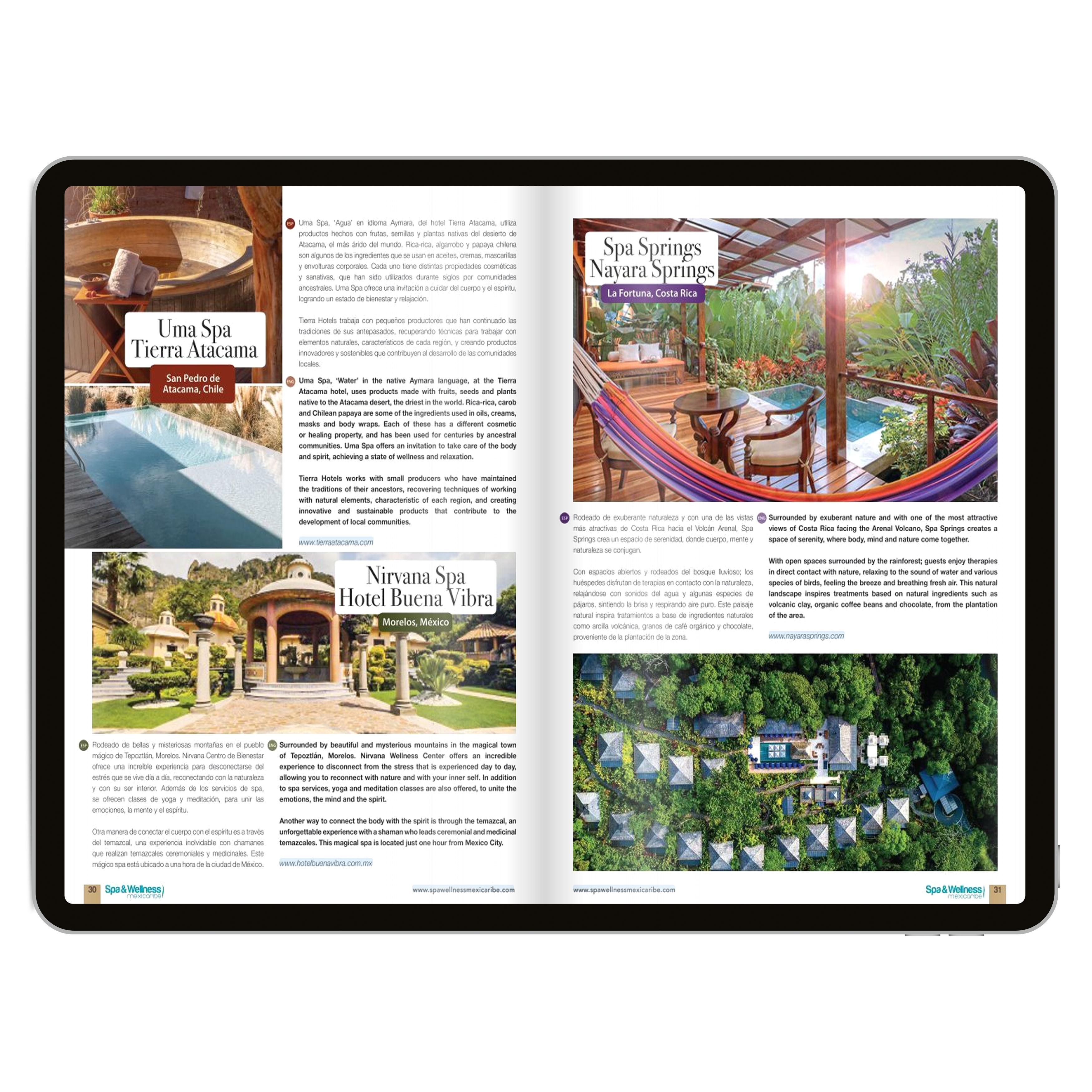 Ejemplo de revista en tablet